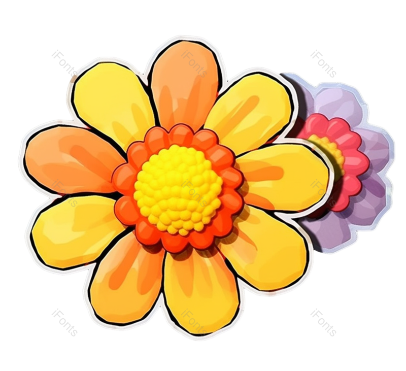 叶子图片,装饰元素,清新PNG,黄色的花免抠素材